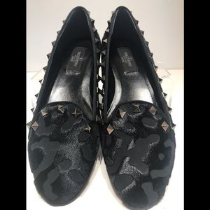 Valentino flat smoking slipper pony camouflage